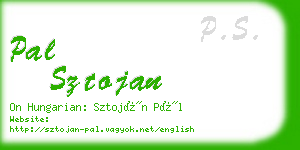 pal sztojan business card